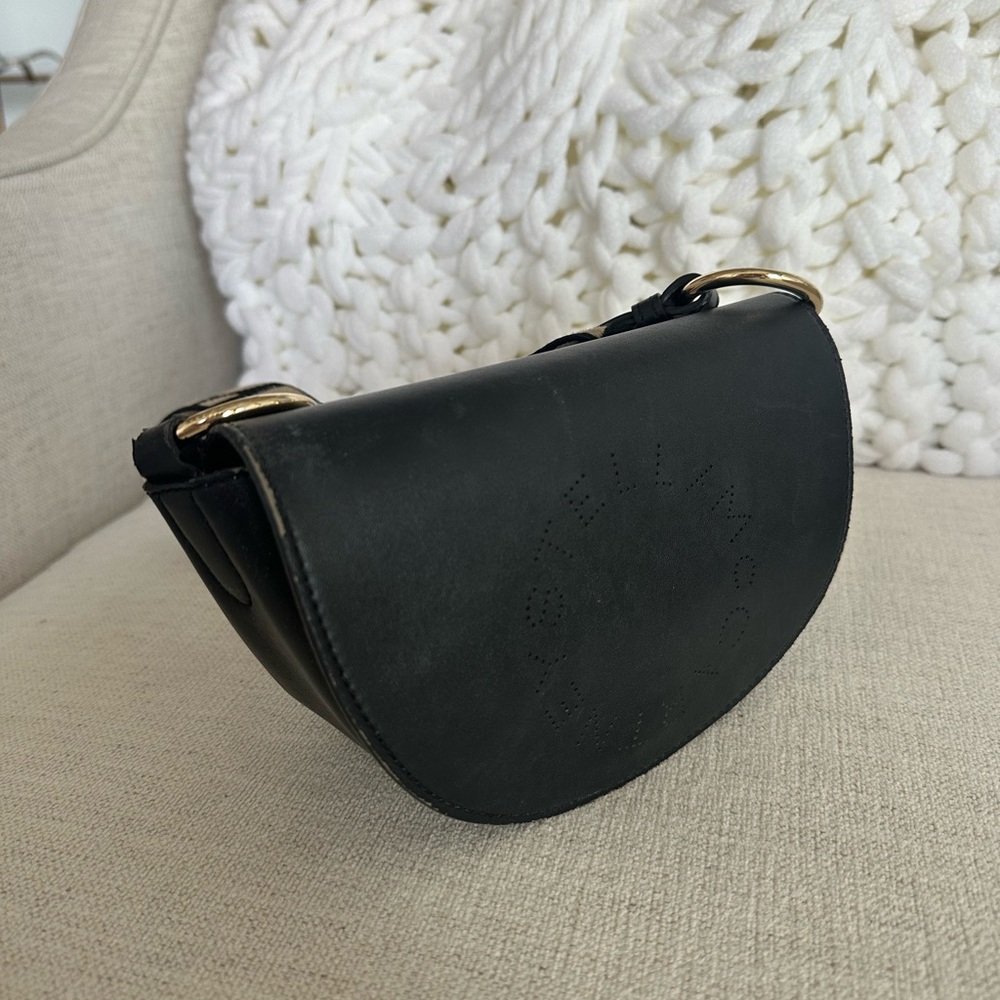 Stella McCartney Black Half-Moon Shoulder Bag - Picture 12 of 16